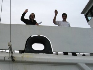 expedition leader Delphine waves good bye